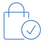 bag with check mark